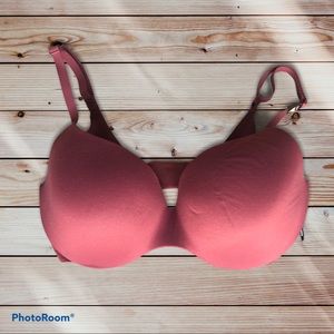 Victoria Secret burgundy bra, 32DD, lined Demi.